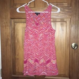 Pink and Orange Sleeveless Sweater